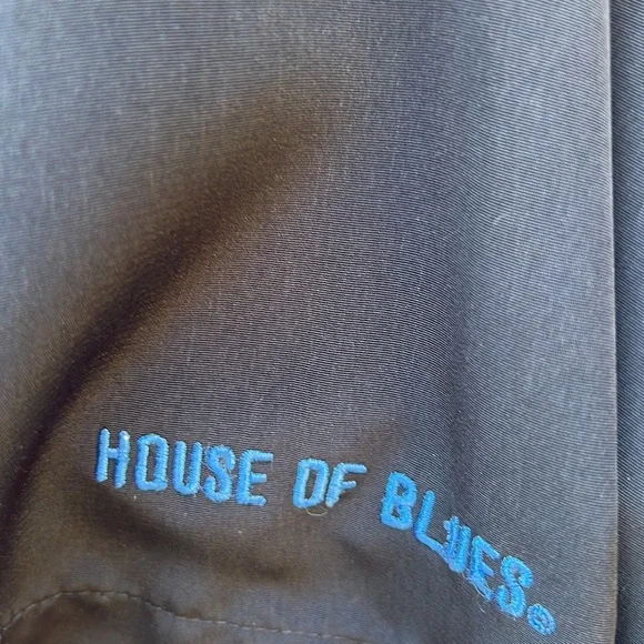 House of Blues Black/Blue Embroidered Flame Button up Men's Shirt Size XL - Picture 5 of 7